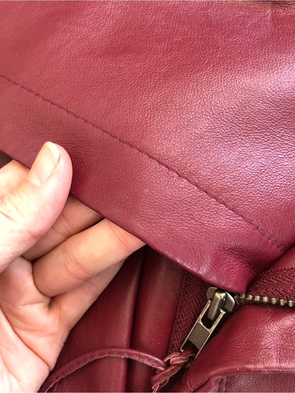 Newport News Vintage Genuine Leather Dark Red Jacket Women’s Sz 12 Gorgeous! - Picture 15 of 16